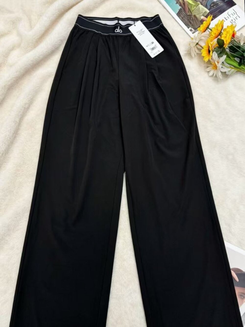 ALO Yoga Suit Up Trouser,Black brand new (Regular)💖Women's Wide Leg pants - Picture 3 of 8